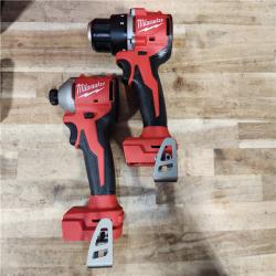 HOUSTON LOCATION - AS-IS Milwaukee 18V Lithium-Ion Brushless Cordless Compact Drill/Impact Combo Kit