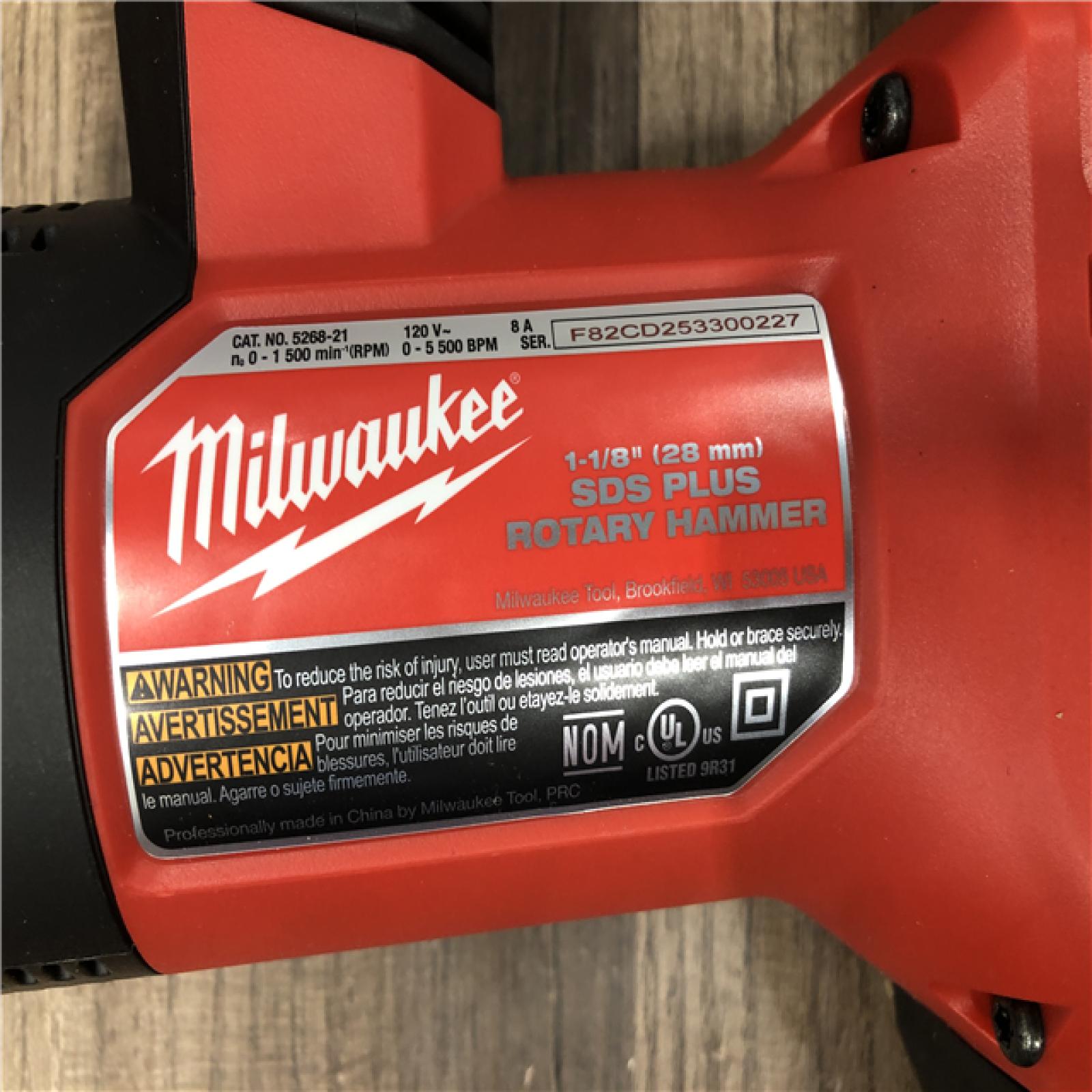 AS-IS Milwaukee 1-1/8 in. Corded SDS-Plus Rotary Hammer