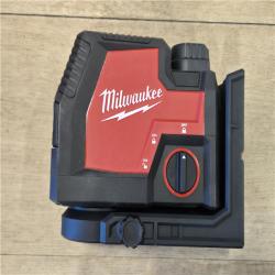 AS-IS MILWAUKEE 100 ft. REDLITHIUM Lithium-Ion USB Green Rechargeable Cross Line Laser Level (TOOL ONLY)