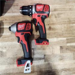 HOUSTON LOCATION - AS-IS Milwaukee 18V Lithium-Ion Cordless Drill Driver/Impact Driver Combo Kit