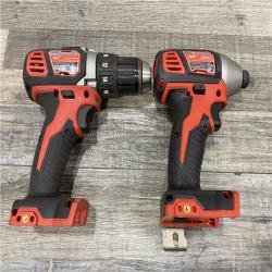 AS-IS Milwaukee 18V Lithium-Ion Cordless Drill Driver/Impact Driver Combo Kit
