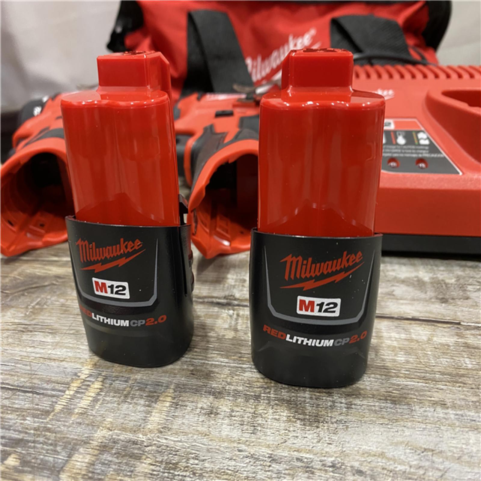 AS-IS Milwaukee 12-Volt Lithium-Ion Brushless Cordless Subcompact Drill and Impact Driver Combo Kit