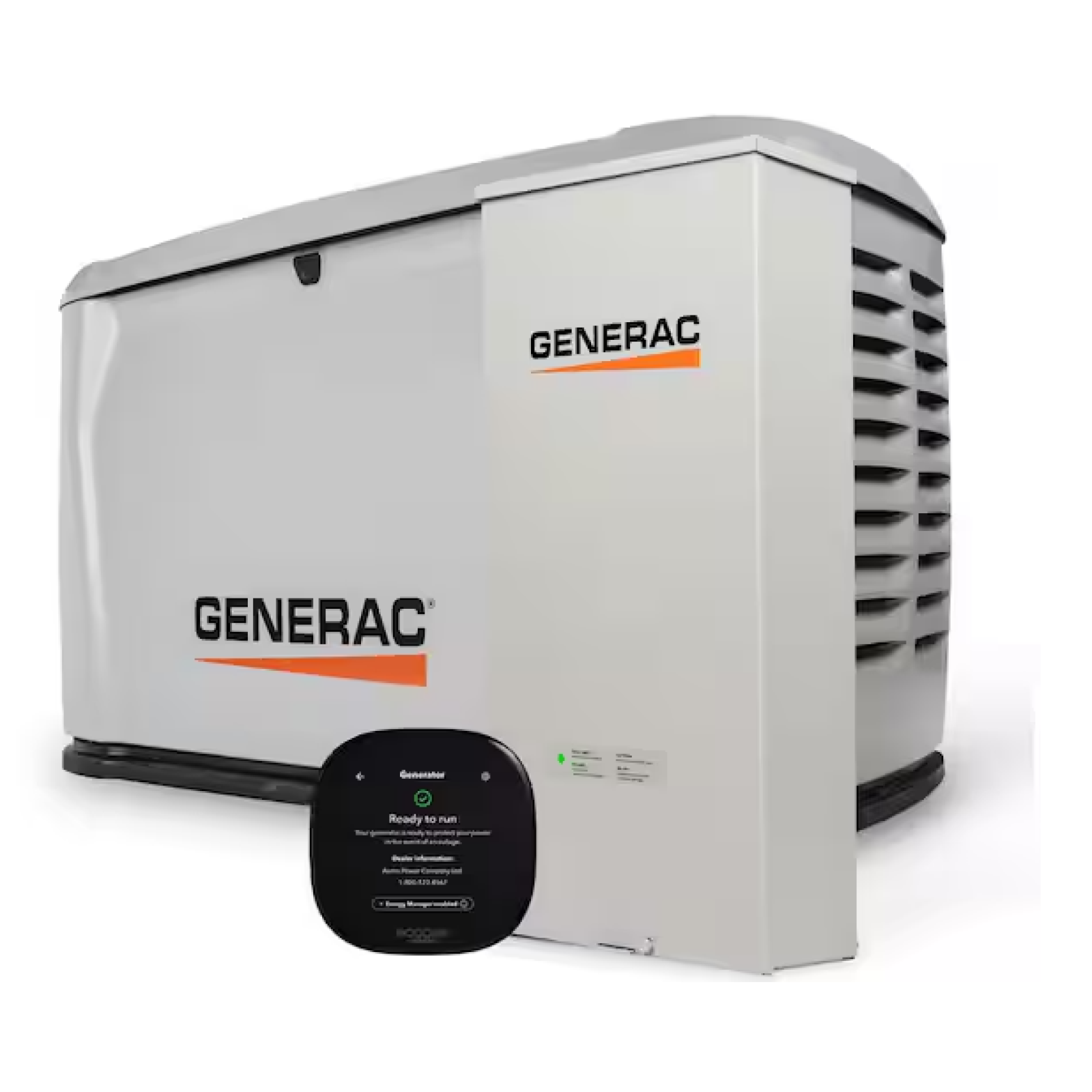 DALLAS LOCATION- GENERAC 28kW Air-Cooled Generator 200 Amp Transfer Switch  Mobile Monitoring Thermostat