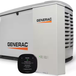 DALLAS LOCATION- GENERAC 28kW Air-Cooled Generator 200 Amp Transfer Switch  Mobile Monitoring Thermostat
