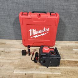 HOUSTON LOCATION - AS - IS Milwaukee 100 ft. REDLITHIUM Lithium-Ion USB Green Rechargeable Cross Line Laser Level with Charger