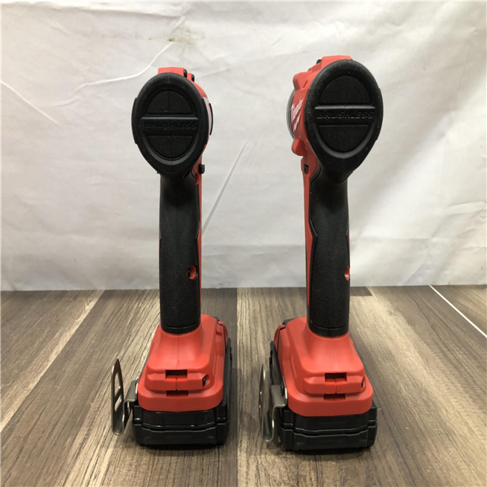 AS-IS Milwaukee 18V Lithium-Ion Brushless Cordless Compact Drill/Impact Combo Kit