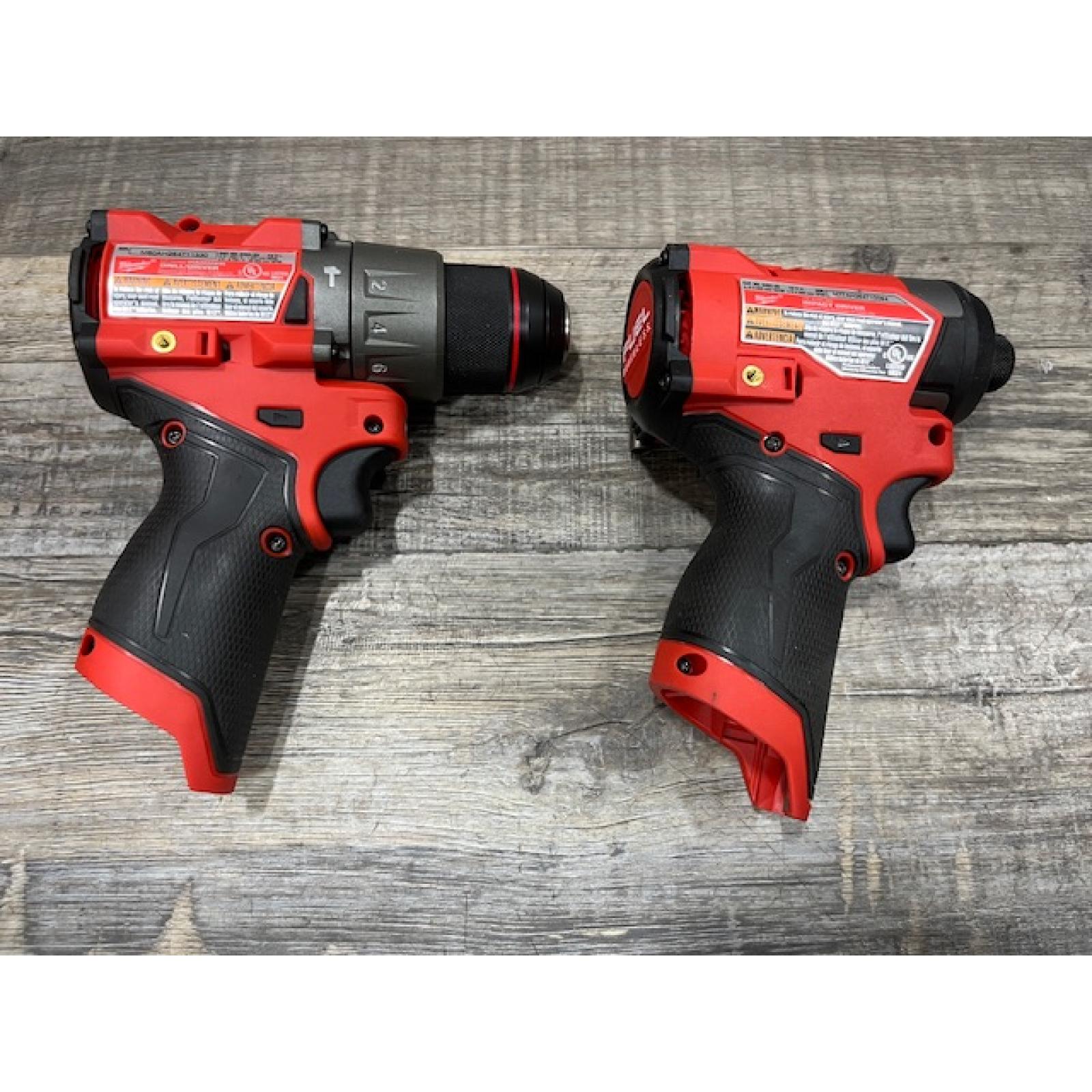 AS-IS Milwaukee FUEL 12-Volt Lithium-Ion Brushless Cordless Hammer Drill and Impact Driver Combo Kit