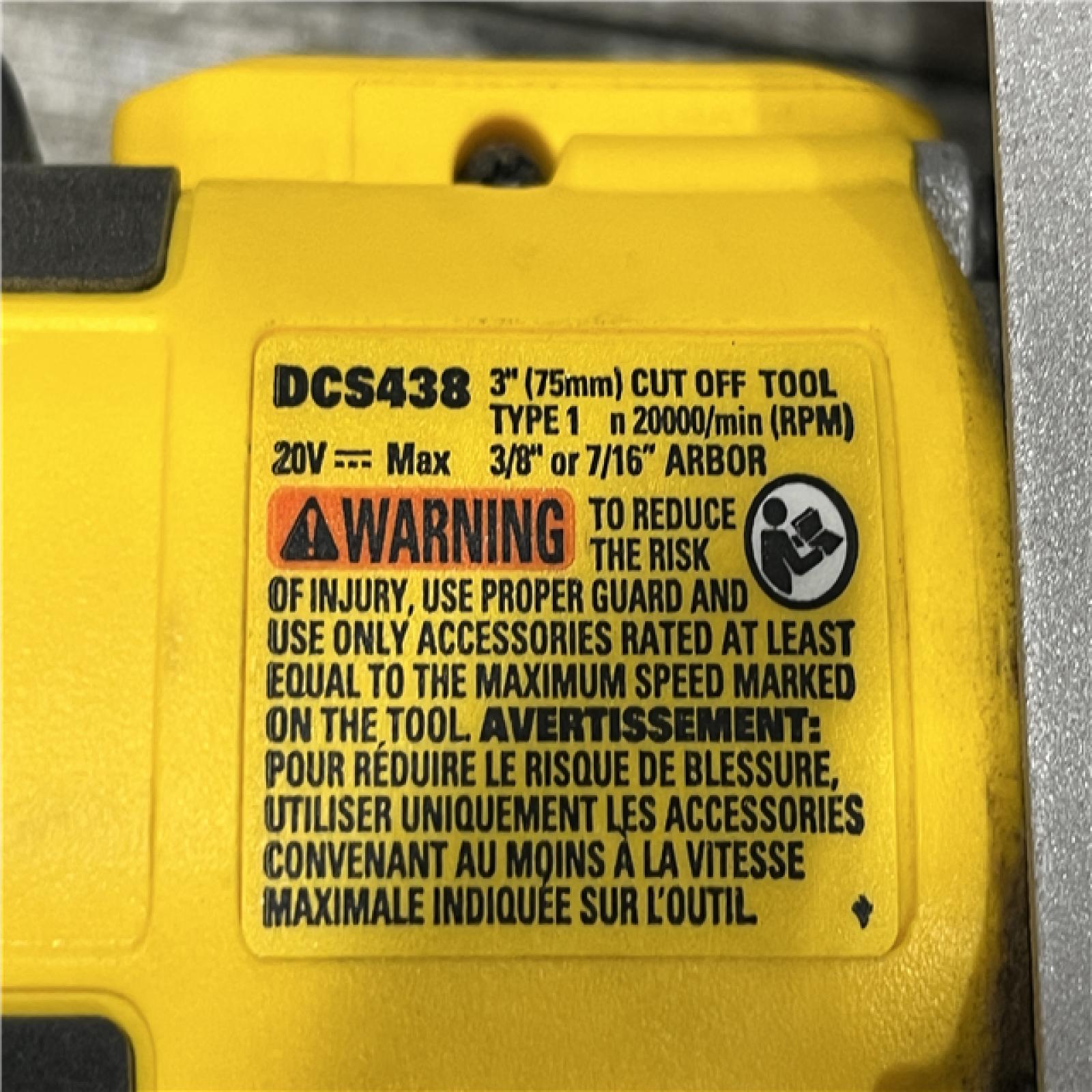 AS-IS DEWALT 20V XR Cordless 3 in. Cut-Off Tool (Tool Only)