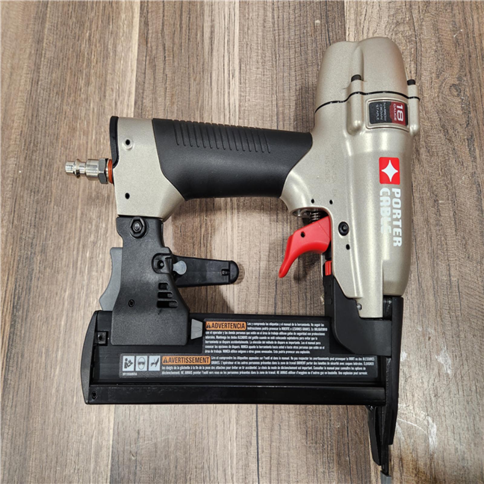 AS-IS - Porter Cable - 18 Gauge 1/2  to 1-1/2  Narrow Crown Air Stapler Kit