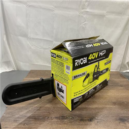 AS-IS RYOBI 40V HP Brushless Cordless 14 in. Battery Powered Chainsaw Kit