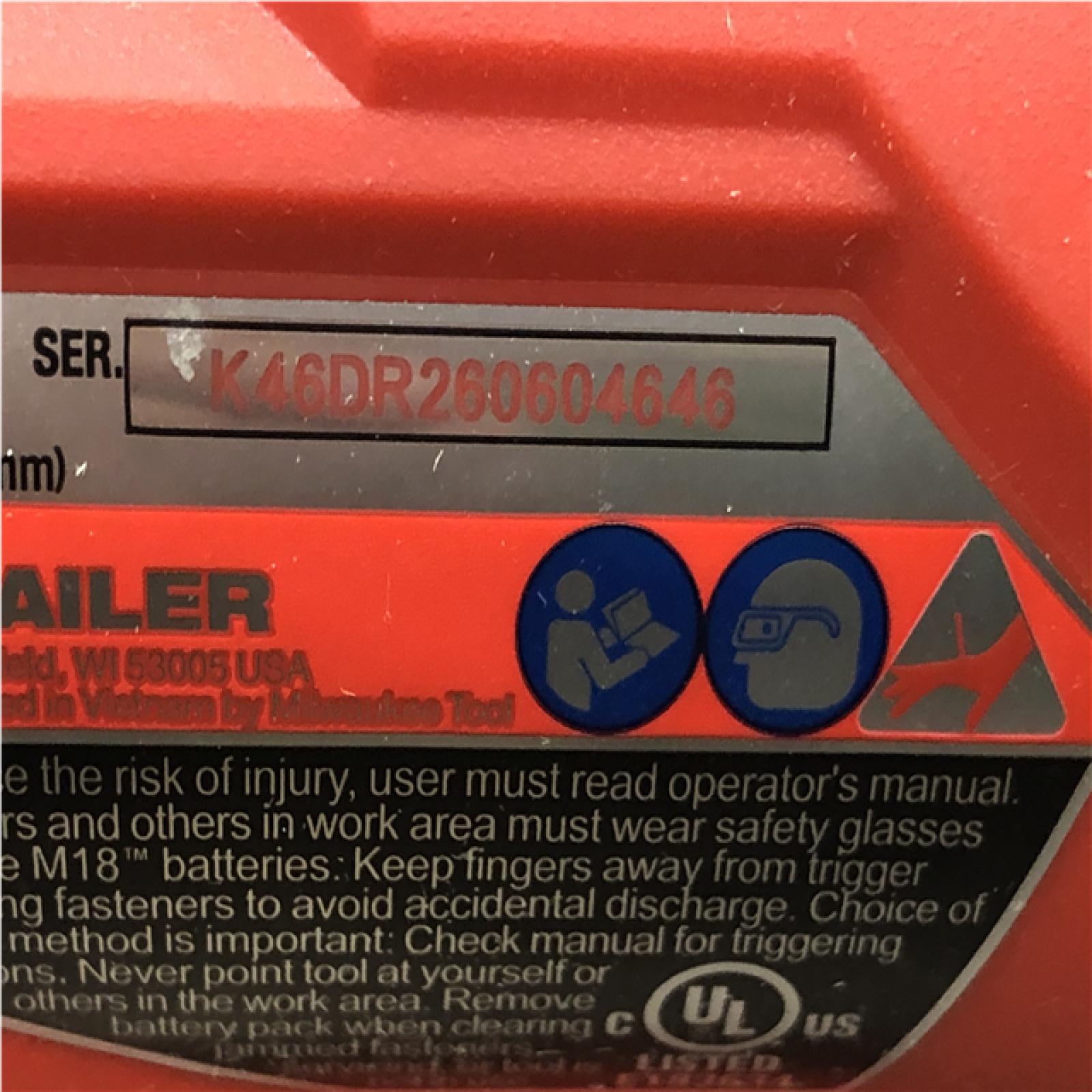 AS-IS Milwaukee FUEL 18-Volt Lithium-Ion Brushless Cordless Gen II 18-Gauge Brad Nailer (Tool-Only)