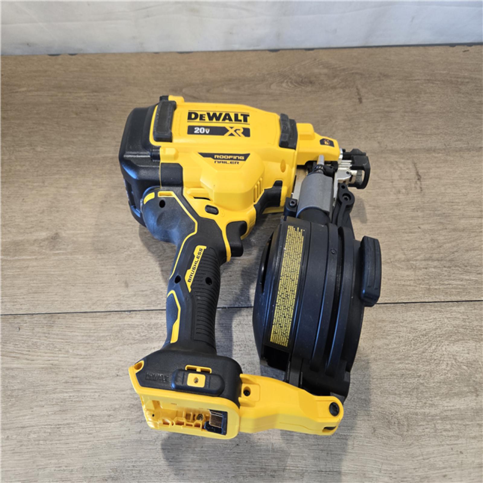 AS-IS DEWALT 20V MAX 15-Degree Electric Cordless Roofing Nailer Kit
