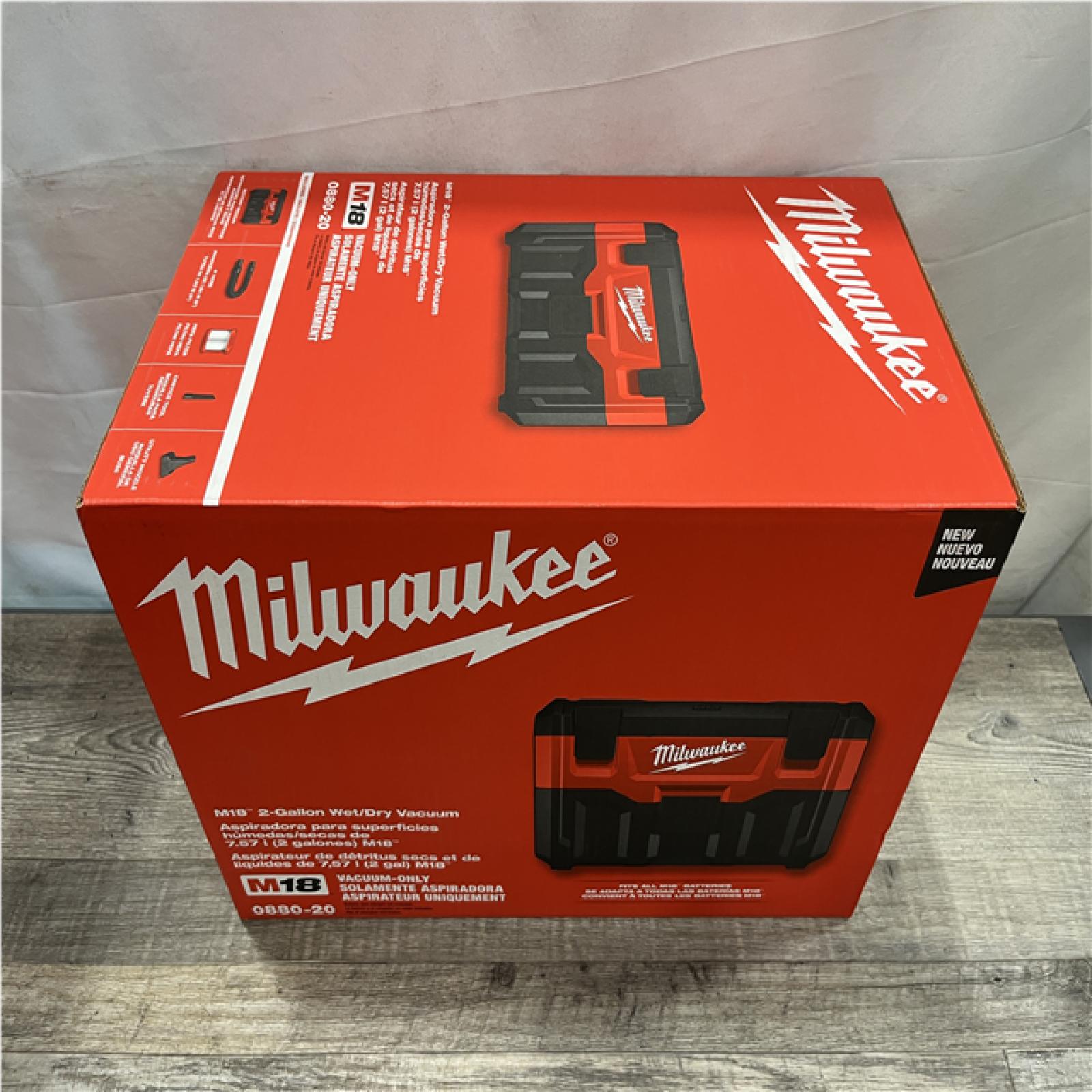 NEW - Milwaukee 18-Volt 2 Gal. Lithium-Ion Cordless Wet/Dry Vacuum (Vacuum-Only)