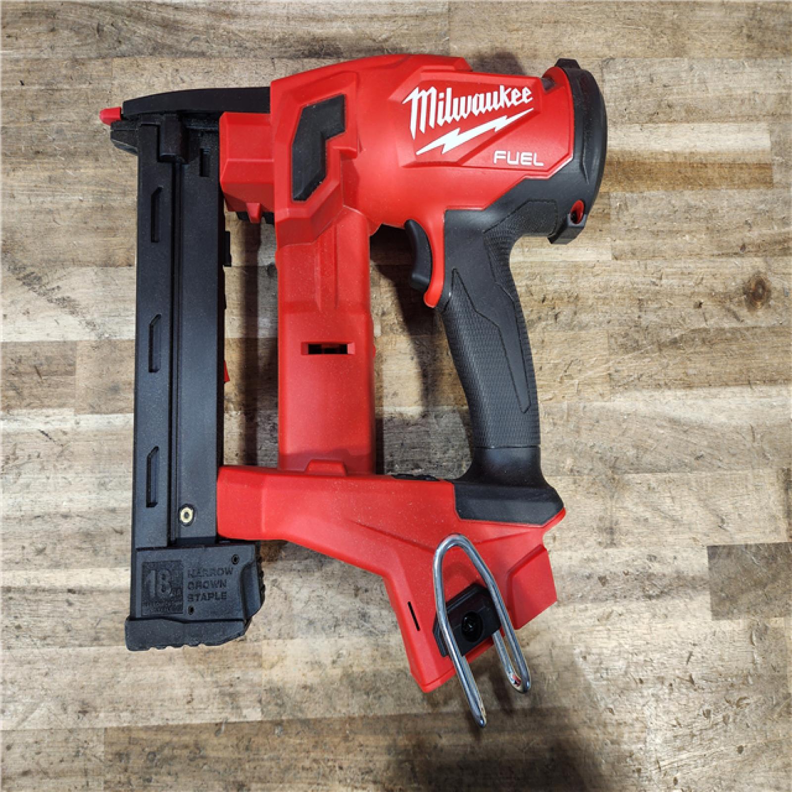 HOUSTON LOCATION - AS-IS Milwaukee  FUEL 18-Volt Lithium-Ion Brushless Cordless 18-Gauge 1/4 in. Narrow Crown Stapler (Tool-Only)