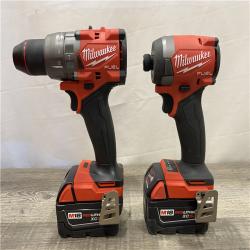AS-IS Milwaukee FUEL 18V Lithium-Ion Brushless Cordless Hammer Drill and Impact Driver Combo Kit