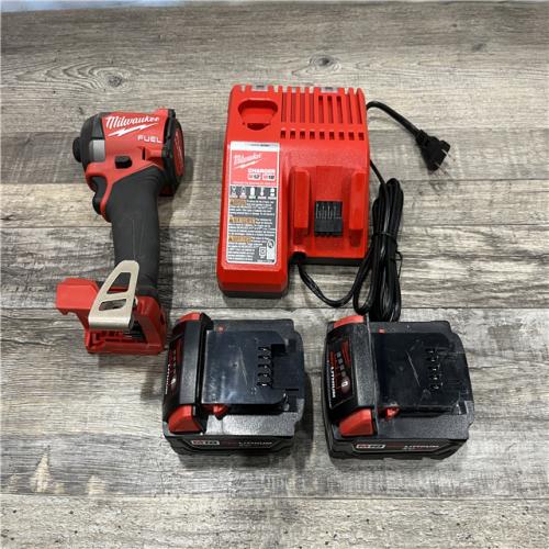 AS-IS Milwaukee FUEL 18V Lithium-Ion Brushless Cordless 1/4 in. Hex Impact Driver Kit