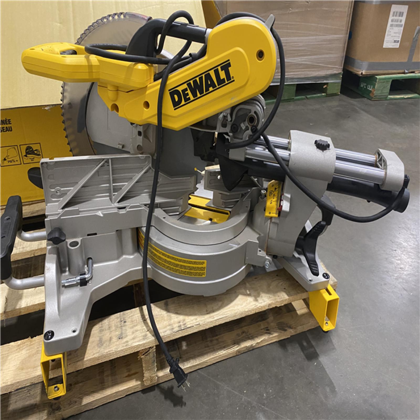 As-Is-  DEWALT 15 Amp Corded 12 in. Double Bevel Sliding Compound Miter Saw
