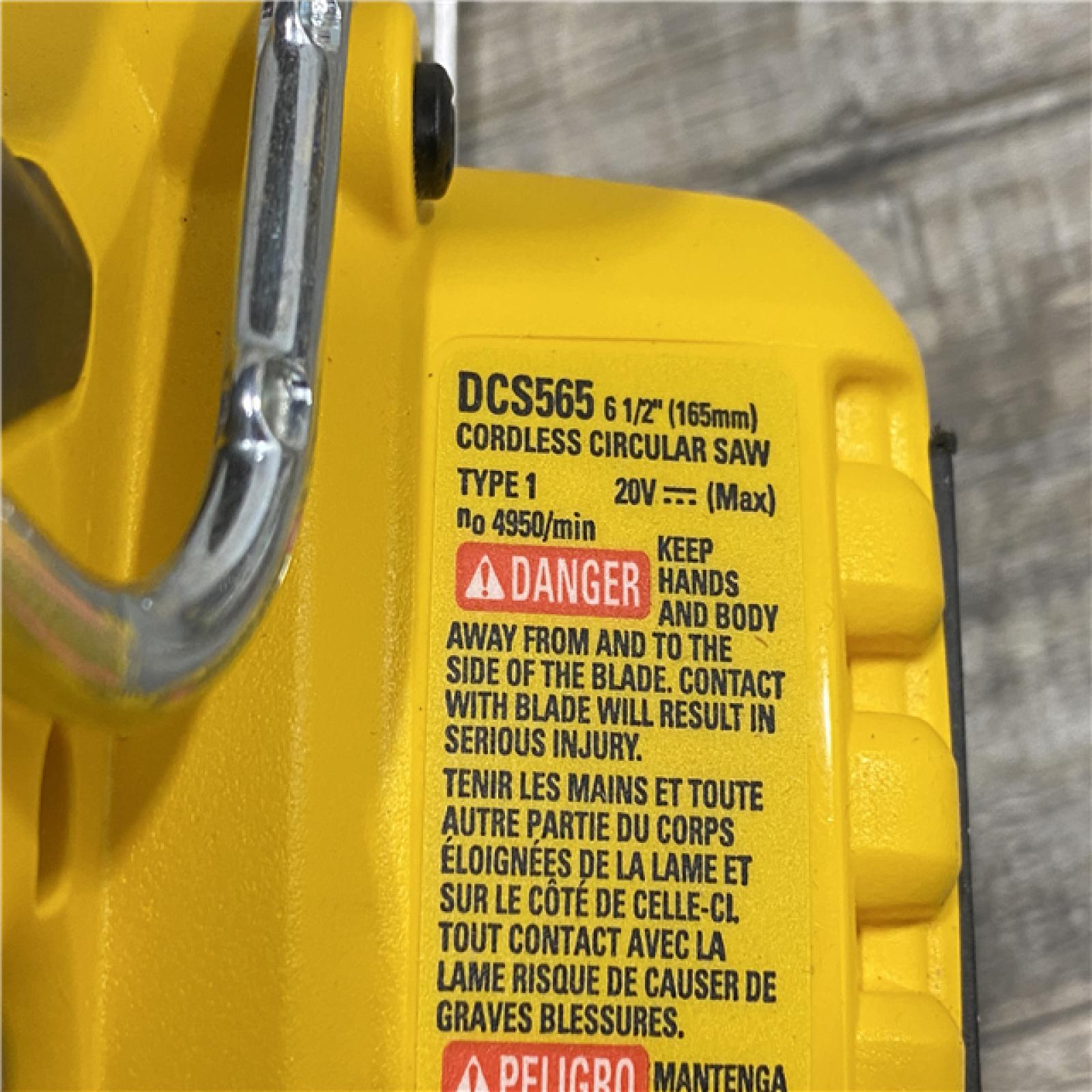 AS-IS DEWALT 20V MAX Cordless Brushless 6-1/2 in. Sidewinder Style Circular Saw (Tool Only)