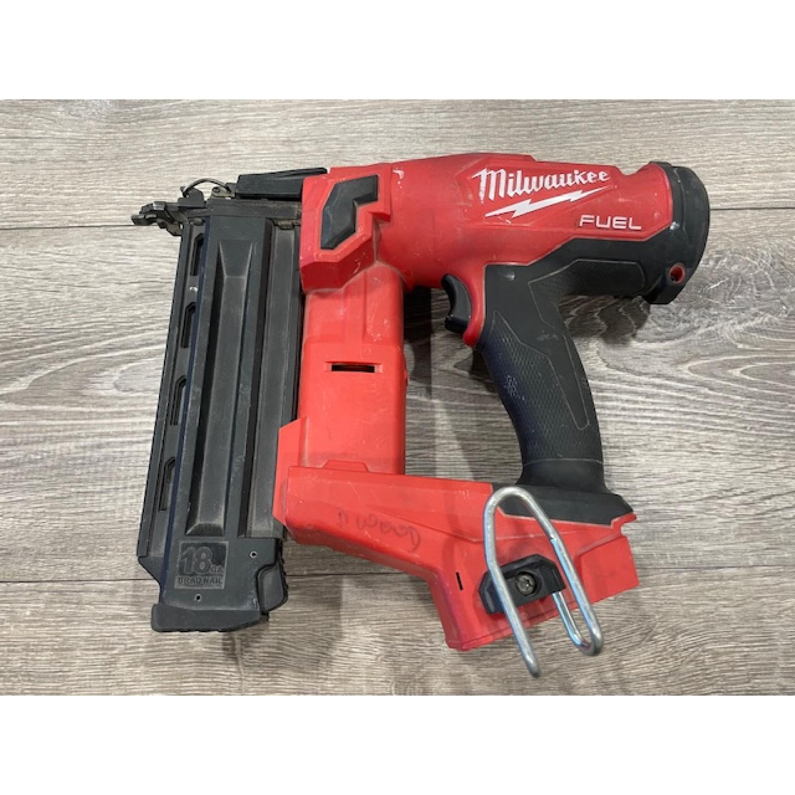 AS-IS Milwaukee FUEL 18-Volt Lithium-Ion Brushless Cordless Gen II 18-Gauge Brad Nailer (Tool-Only)