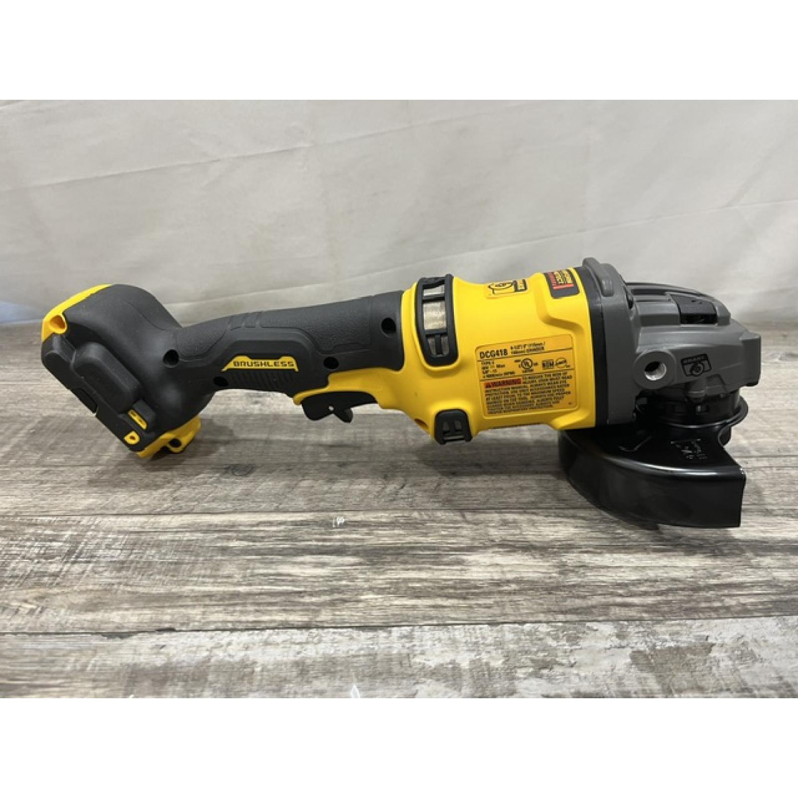 AS-IS DEWALT FLEXVOLT 60V MAX Cordless Brushless 4.5 in. to 6 in. Small Angle Grinder with Kickback Brake (Tool Only)