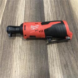AS-IS Milwaukee M12 12V Lithium-Ion Cordless 3/8 in. Ratchet (Tool-Only)