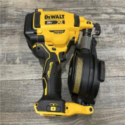 AS-IS DEWALT 20V MAX Lithium-Ion 15-Degree Electric Cordless Roofing Nailer Kit