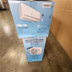 Phoenix NEW Hessaire DIY 21 SEER2 18 000 BTU WiFi 1.5-Ton Ductless Mini Split Air Conditioner  Heat Pump  Variable Speed Inverter-208V/230V