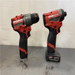 AS-IS - Milwaukee M12 FUEL 12-Volt Lithium-Ion Brushless Cordless Hammer Drill and Impact Driver Combo Kit