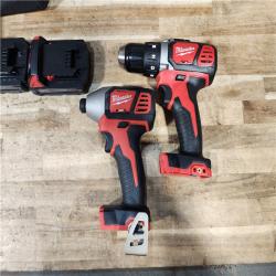 HOUSTON LOCATION - AS - IS Milwaukee 18V Lithium-Ion Cordless Drill Driver/Impact Driver Combo Kit