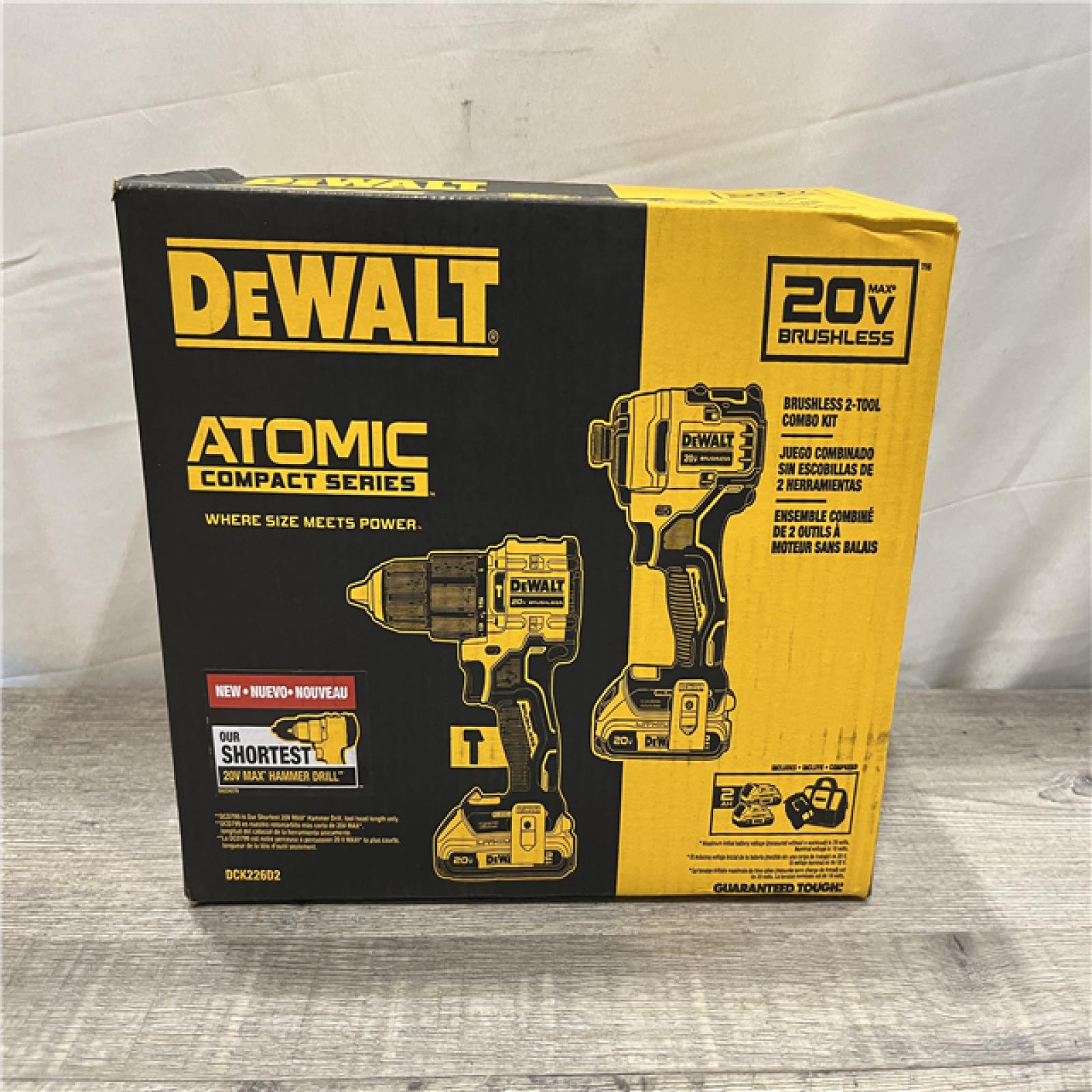 NEW - DEWALT ATOMIC 20-Volt MAX Lithium-Ion Cordless 2-Tool Combo Kit