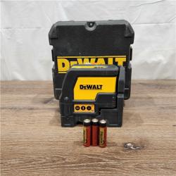 AS-IS DEWALT 165 Ft. Red Self-Leveling Cross-Line and Plumb Spot Laser Level with (3) AAA Batteries & Case
