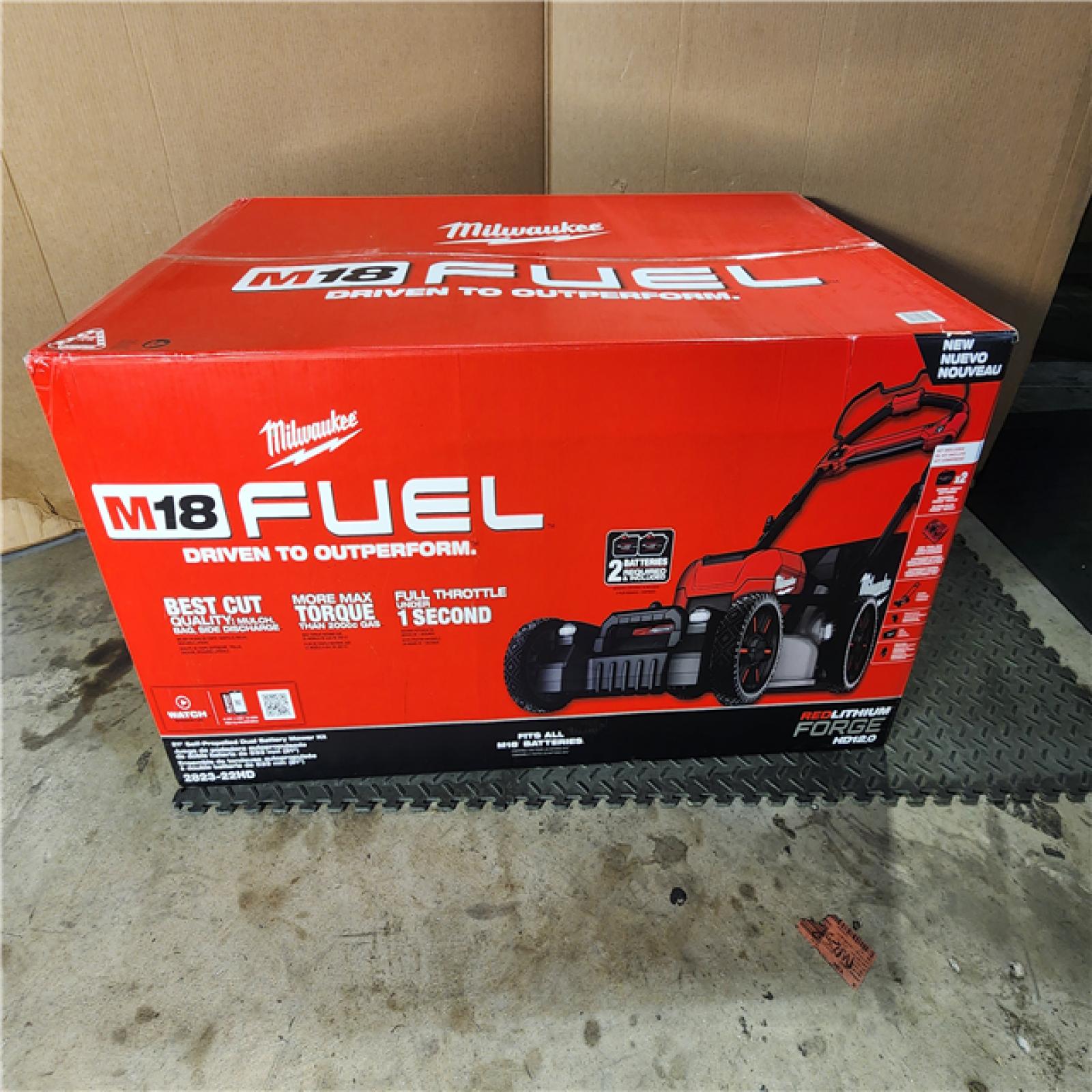 HOUSTON LOCATION - AS-IS (NEW) M18 FUEL Brushless Cordless 21 in. Walk Behind Dual Battery Self-Propelled Mower W/(2) 12.0Ah Battery and Rapid Charger