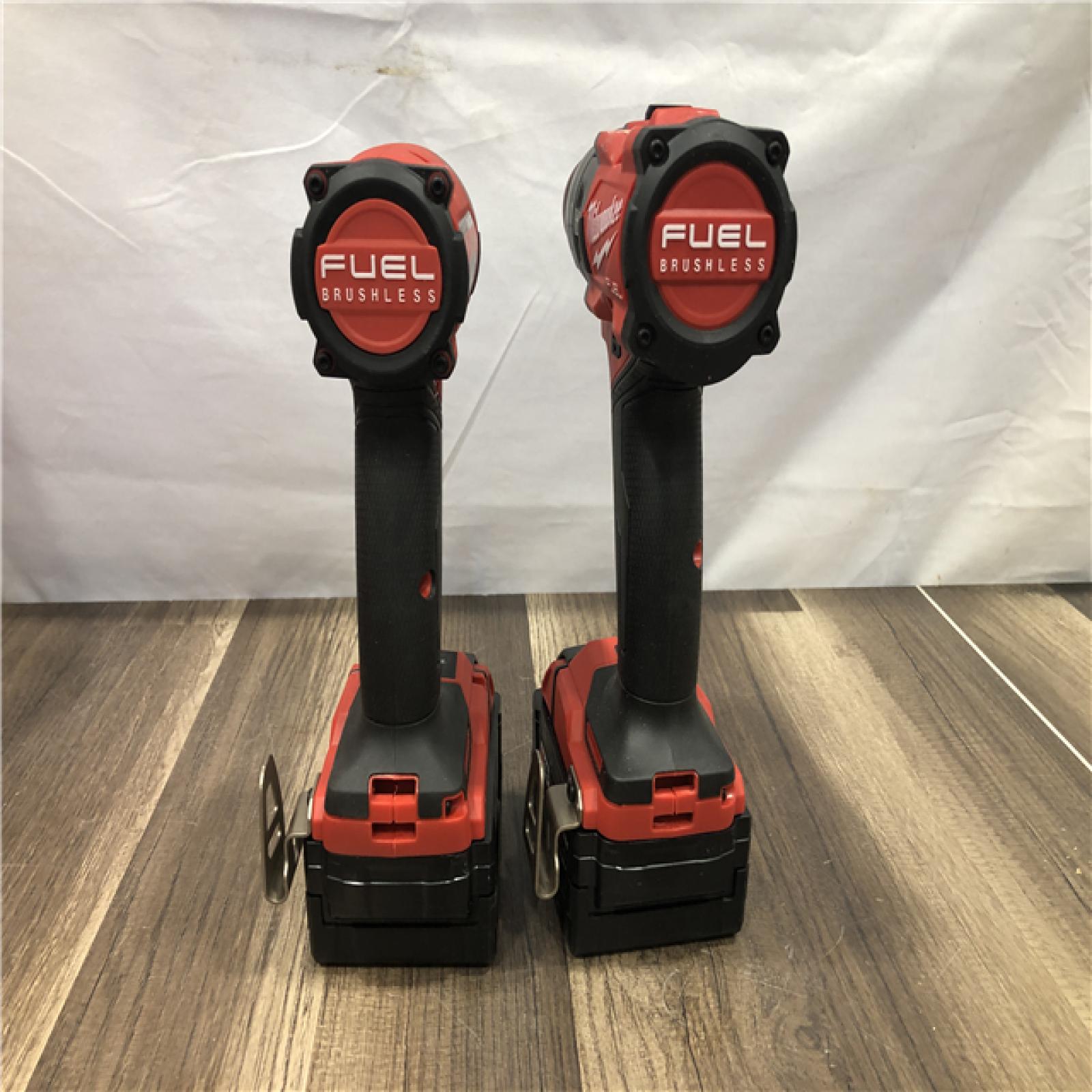 AS-IS Milwaukee FUEL 18V Lithium-Ion Brushless Cordless Hammer Drill and Impact Driver Combo Kit