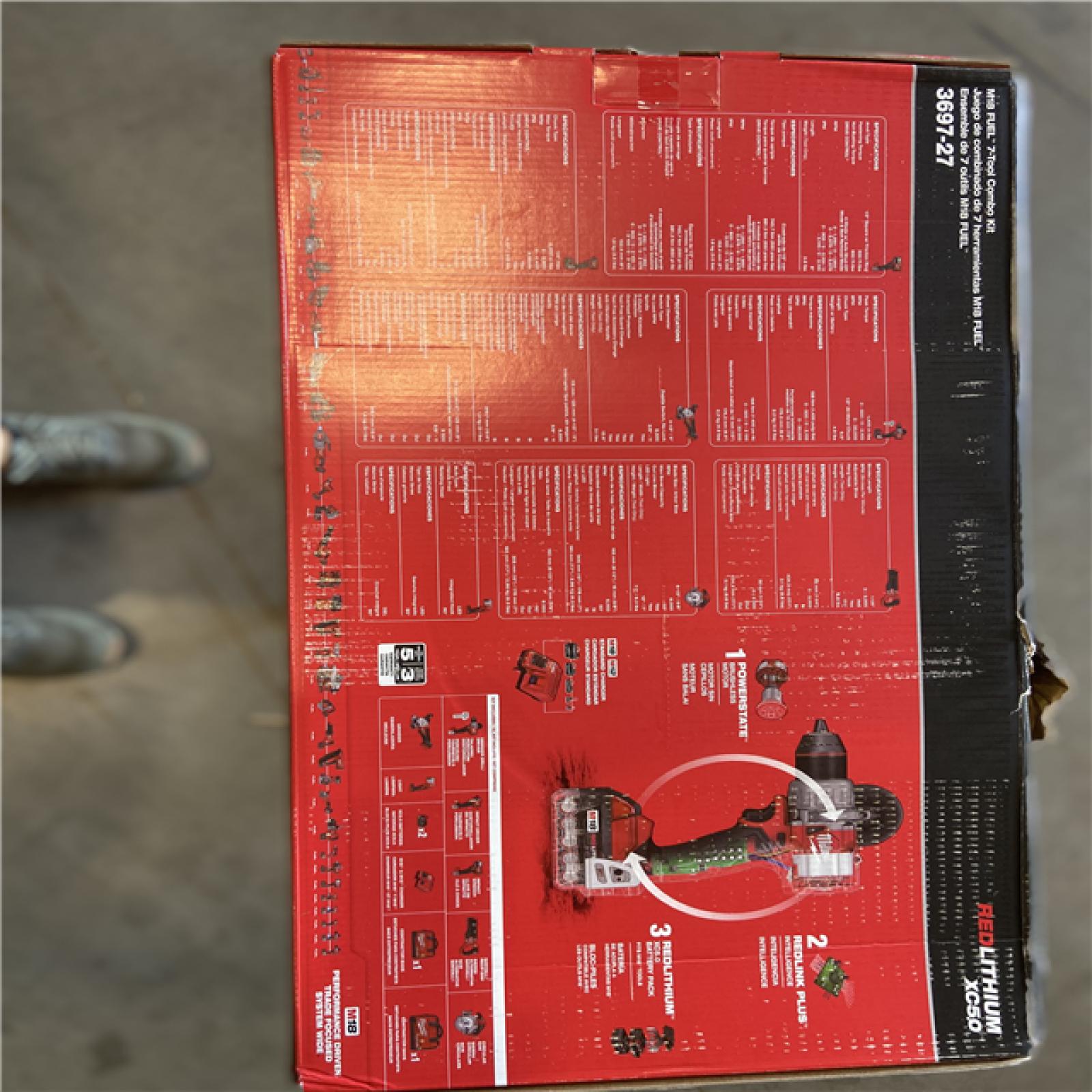 NEW! - Milwaukee M18 FUEL 18V Lithium-Ion Brushless Cordless Combo Kit with Two 5.0 Ah Batteries  1 Charger  2 Tool Bags (7-Tool)
