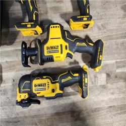 HOUSTON LOCATION - AS-IS DeWalt 20V MAX ATOMIC Cordless Brushless 4 Tool Combo Kit