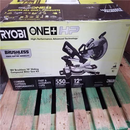 California NEW Ryobi One+ 18V Brushless 10 Sliding Compound Miter Saw Kit
