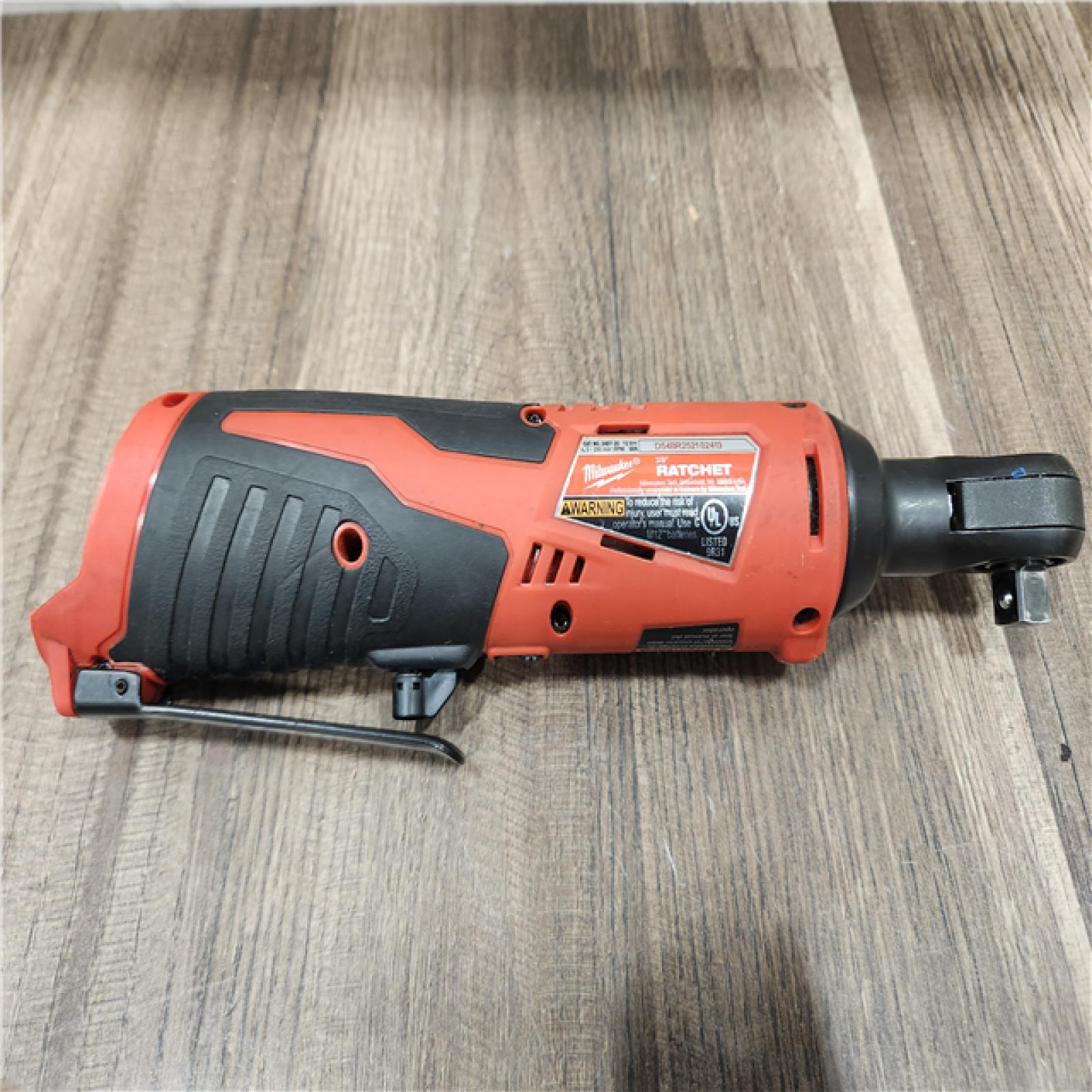 AS-IS- MILWAUKEE .38 in. M12 Cordless Ratchet (Tool-Only)