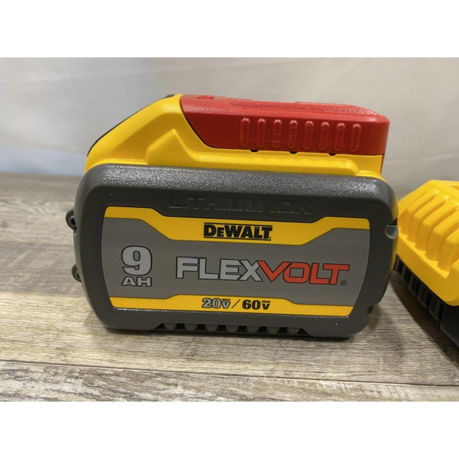 AS-IS DEWALT 20V/60V MAX FLEXVOLT Lithium-Ion 9.0Ah Battery and Charger Starter Kit