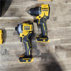 HOUSTON LOCATION - AS-IS Dewalt DCK225D2 20V MAX ATOMIC Brushless Compact Lithium-Ion 1/2 in. Cordless Drill Driver and 1/4 in. Impact Driver Combo Kit with 2 Batteries 2 Ah