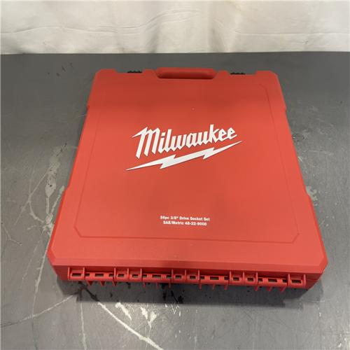 AS-IS - Milwaukee 3/8 in. Drive SAE/Metric Ratchet and Socket Mechanics Tool Set (56-Piece)