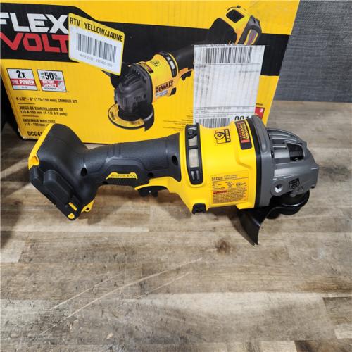 HOUSTON LOCATION - AS-IS DeWalt Flexvolt 60V Max Cordless Grinder  4.5 in; 6 in  Kit  W/ (2) BATTERY & CHARGER (DCG418X2)