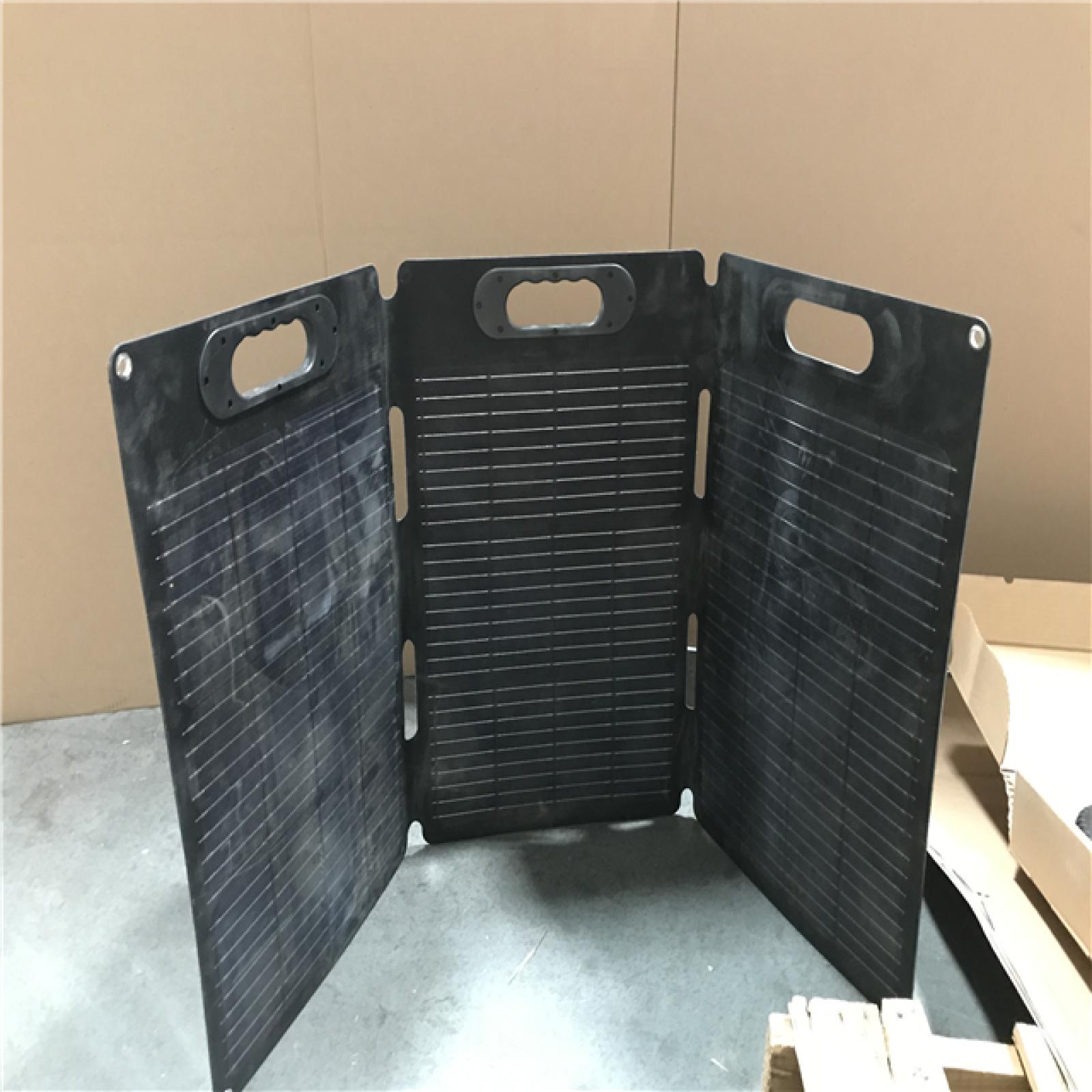 CALIFORNIA AS-IS GENERAC PORTABLE GENERATOR WITH 100w SOLAR PANEL ACCESSORY