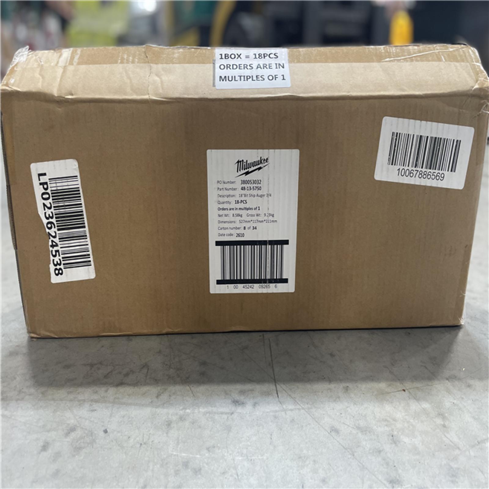 NEW Milwaukee 3/4 in. x 18 in. High Speed Steel Ship Auger Drill Bit (18 UNITS)