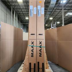 Phoenix 2 NEW MAAX Cyrene 34 in. L x 34 in. W x 76 in. H Corner Center Drain Shower Stall/Kit in White with Clear glass in Brushed Nickel