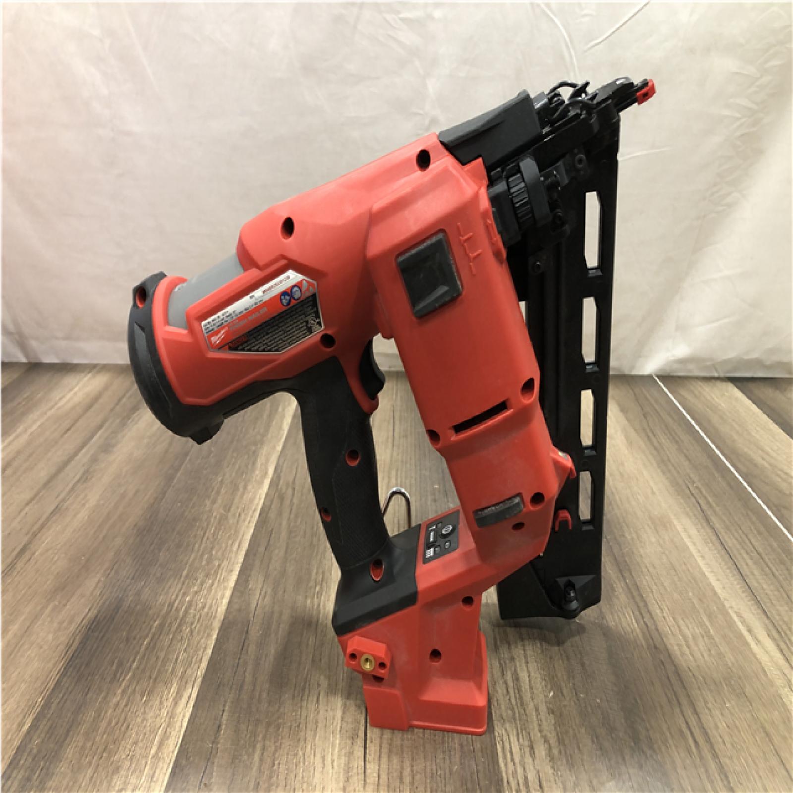 AS-IS  Milwaukee FUEL 18-Volt Lithium-Ion Brushless Cordless Gen II 16-Gauge Angled Finish Nailer (Tool-Only)