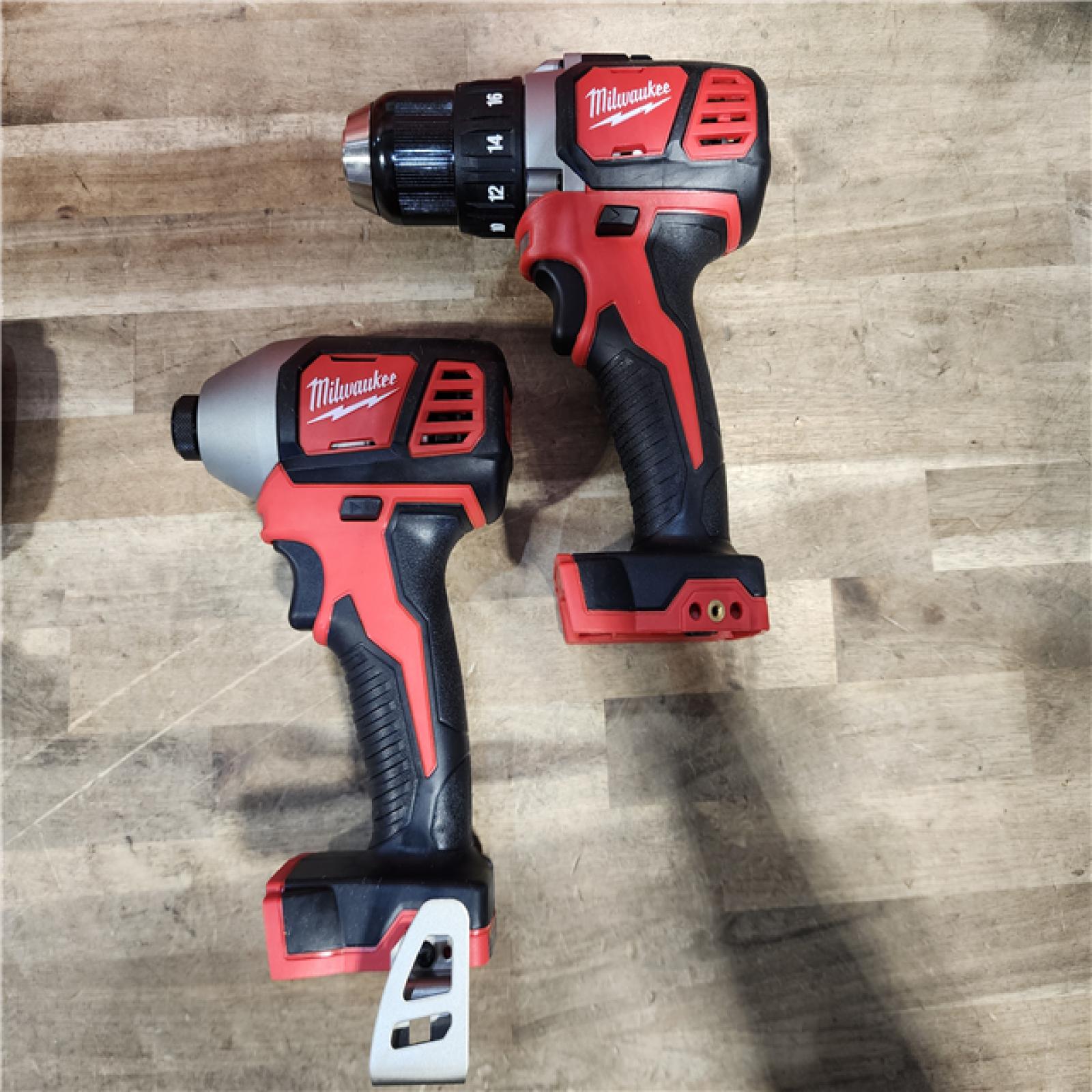 HOUSTON LOCATION - AS-IS Milwaukee 18V Cordless Brushed 2-Tool Drill/Driver and Impact Driver Kit