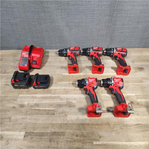 HOUSTON LOCATION - AS-IS Milwaukee 5 Tool Combo Kit W/ (2) Battery & Charger