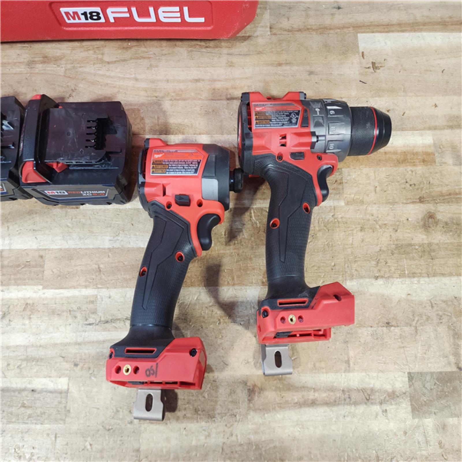 HOUSTON LOCATION - AS - IS Milwaukee FUEL 18V Lithium-Ion Brushless Cordless Hammer Drill and Impact Driver Combo Kit