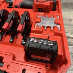 AS-IS Milwaukee 18V Lithium-Ion Cordless Short Throw Press Tool with 3 PEX Crimp Jaws Kit