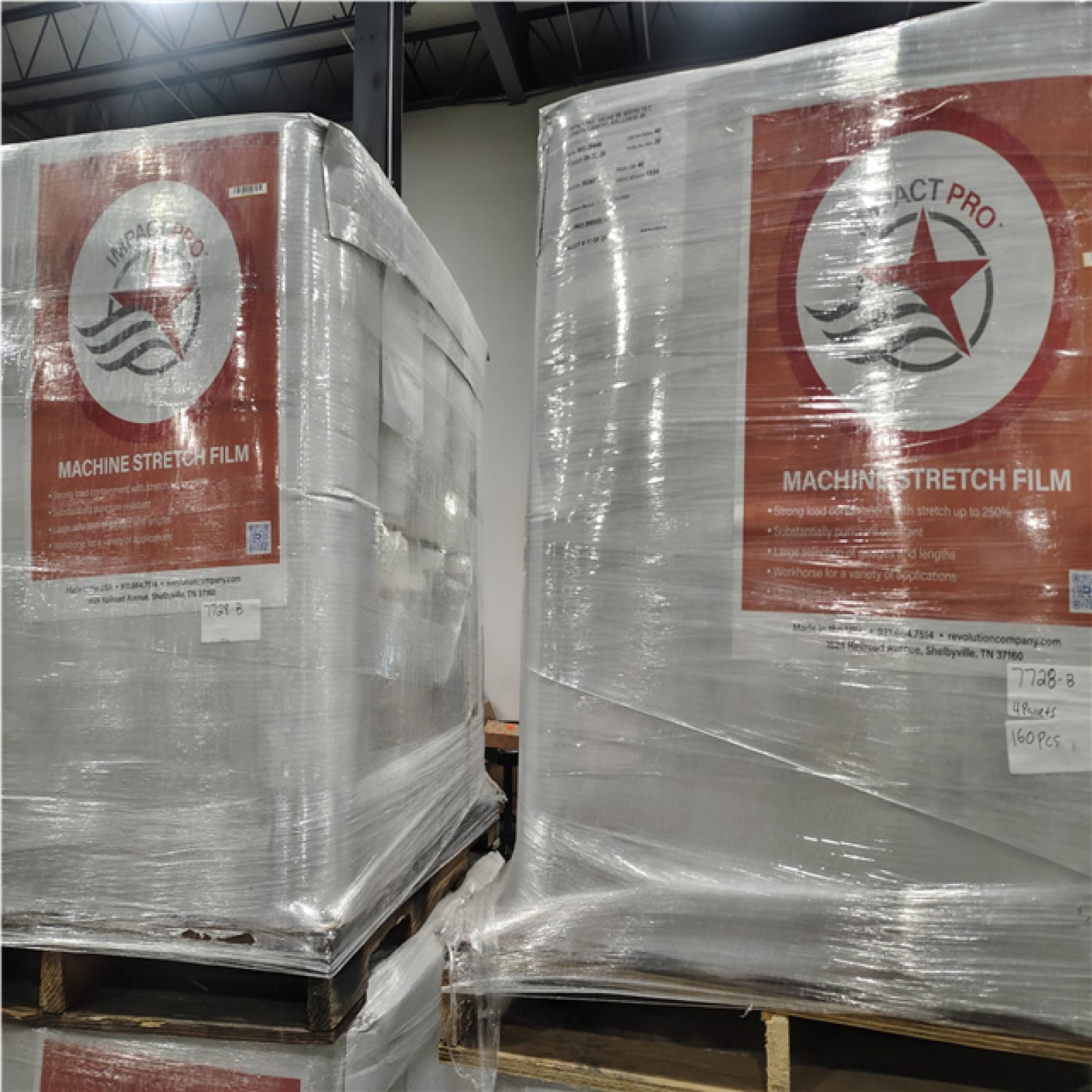 PITTSTON LOCATION PLASTIC WRAP 4 PALLETS (160 rolls) 7728-B